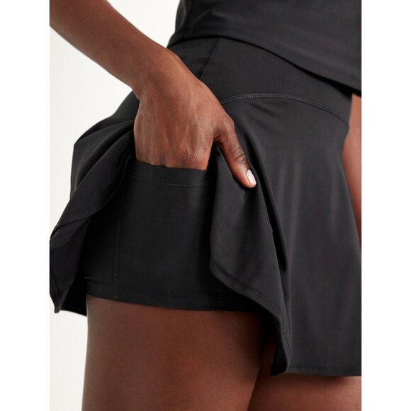 (2) OLD NAVY Active High-Waisted PowerSoft Skort Set Black & White Medium NEW - Picture 5 of 11